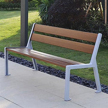 Park patio seat 59.0 inch outdoor park chair, outdoor patio bench, fixture moldings seat and backrest with cast aluminum legs for porch benches, in