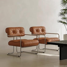 OUTIFUOSSR Mid-Century Modern Lounge Chair - Italian Minimalist Single Sofa with Stainless Steel Frame(Black)