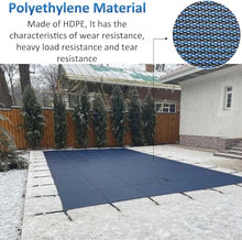 KGBNYSS Swimming Pool Cover Round Pool Safety Protective Cover, 10m 9m 8m 7m 6m 5m 4m 3m Blue Mesh Winter In-ground Pool Protector Cover(Size:10m/33ft)