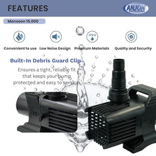 Monsoon 15000 GPH Hybrid Pond Pump 1100 Watts 100 ft Cord