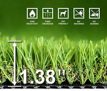 Moxie Direct Realistic Thick Artificial Grass 1.38in - 13ft x 82ft (1066 sq ft) Synthetic Lawn Rug