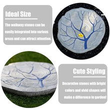 Elitix Stepping Stone Ourdoor Step Walkway Stones 1 Pcs 6pcs, Resin Stepping Stone Kit with Tree Pattern, Rustic Paving Stones for Backyard Flooring, Decorative Stones(Color:6 pcs)
