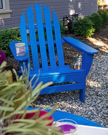 Polywood PWS119-1-PB Classic Adirondack 5-Piece Conversation Set, Pacific Blue