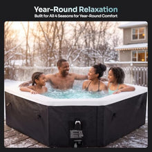 EZLIFE 4-5 Person Four Season Cut Corner Foam Hot Tub, 80 Bubble Jets