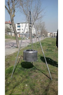Bermuda Triangle Fire Pit - Stainless Steel Body, 18 Inch Diameter, 11.8 Inch Height - Heavy Duty Outdoor Charcoal Grill and Heater - 8.8 lb Weight - Silver