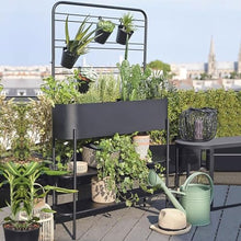 IBONSON Multi Tiered Plant Stand Indoor Outdoor Iron Garden Flower Stand Plant Rack Balcony Outdoor Floor-to-Ceiling Partition Green Plant Rack Corner Outdoor Plant Stand