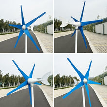 ZHOZHUT 12V / 24V / 48V Wind Power Generator 800W / 1000W / 1200W Home Wind Turbine Generator Kit with MPPT Controller and 5 Blue Blades, Low Noise and High Efficiency for Roofs, Streets,800w,12V