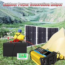 JYYEUTVCJ 100W Monocrystalline Solar Panel Kit with Lightweight Inverter for RV, Camping, and Boat(Unique Colour,75W)