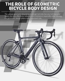 KOOTU Carbon Road Bike 700C Wheels Commuter Bicycle Grey