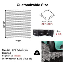 GJZDPMY Heavy-Duty Gravel Grid for Soil Stabilization, 2-Inch Height Driveway Grille, Mud Control for Pathways and Parking Lots, Durable Gravel Grate System