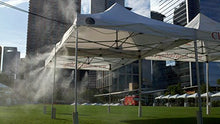 Mid Pressure Mist Tent - Outdoor Cooling System - With 200 PSI Misting Pump for effective misting - Residential, Outdoor Events, Construction Sites (10' X 20' - 30 Nozzle System)