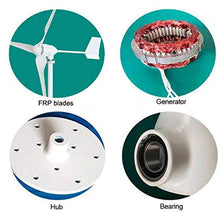 NINILADY 2000W Horizontal Wind Turbine with Hybrid Controller and Inverter 24v 48v 96v Wind Generator Windmill Free Energy Power (24V, with MPPT Hybrid Controller)