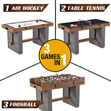 Barrington Billiards 3-in-1 Combination Game Table 54" Wood Grain/Concrete