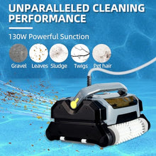 PioneerWorks Robotic Pool Vacuum Cleaner 130W Wall Climbing Gray