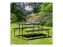 Flash Furniture Picnic Table with Benches, 4.5-Foot, Charcoal