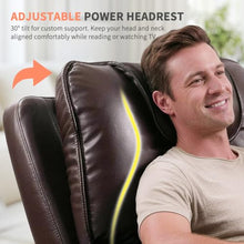 EONIX Triple Motor Zero Gravity Power Recliner Chair, 5'7'', Brown Leather