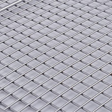 Mesh Net BBQ Net Stainless Steel Basin Oil Rack Filter Rectangular Plate Frying Basket Baking Shaker Tub Strainer Tray (Size : 1-2 mesh and pan H4cm) (1)