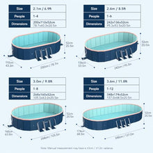 Family Outdoor Pool with Canopy, Large Hard Wall Swimming Pool