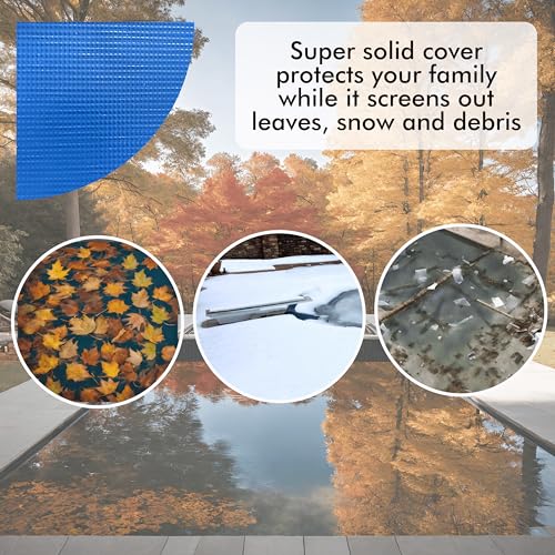 Freetime Fun Solid Winter Pool Cover 18x36ft Blue