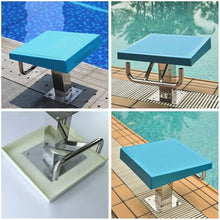 YTNGTT Heavy Duty Stainless Steel Diving Platform - Non-Slip Diving Board for Pools, Training & Competitions - 600lbs Capacity(Blue)