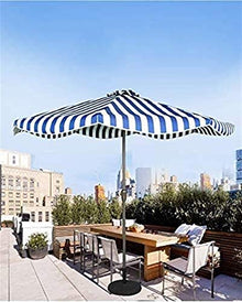 JOMRTS Outdoor Garden Parasols 9Ft/2.7M Outdoor Parasol Patio Striped Umbrella, for Garden, Deck, Backyard and Pool, Sunscreen Uv50+,Colors Good