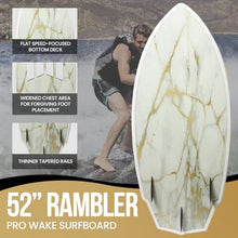 South Bay Board Co. Wakesurf Board Faux White/Gold