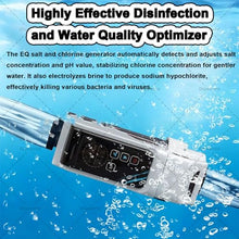 Oiyekntd Smart Saltwater System with Digital Panel App Remote Control & Titanium Plate Self-Cleaning WiFi Salt Chlorine Generator for Swimming Pools 140M³/28g/h