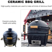 TT-YEL 16" Ceramic Grill, Portable Charcoal Grill with Lid, Thermometer, Handle, Home Outdoor Oven/Smoker, Compact Freestanding Grill for Camping and Gardening,Orange