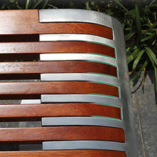 Outdoor Bench Outdoor Backless Bench Stainless Steel Frame Bench Wooden Seat Board Simple Park Bench Park Durable Park Leisure Furniture Garden Bench (Color : Brass )