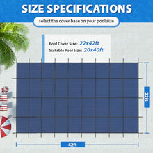 i COVER Pool Safety Cover, Fits 20x40ft Rectangle Inground Swimming Pool, Heavy Duty Mesh High Strength Pool Cover, Hardware and Instruction Manual Included, Blue PC01-2040BL