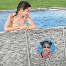 Bestway Power Steel Swim Vista Series II Above Ground Swimming Pool Gray