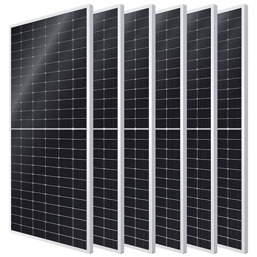ExpertPower 6pcs 540W Bifacial Solar Panels: Monocrystalline, High Efficiency Half-Cut Design for On/Off-Grid Flat Roof, Pergola, Farm, Yacht, Charging & Off-Grid Applications