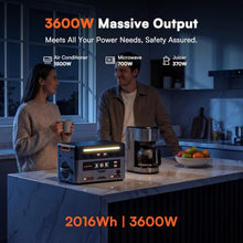 Portable Power Station 2016Wh, PowerMax 3600W AC Output Solar Generator
