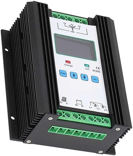 CHRISK LCD Display, Multiple Load Controllers, Wind-Solar Hybrid Charging Controller, Suitable for Wind-Solar Hybrid Power Generation Systems,24v