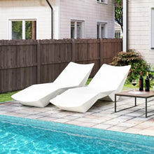 2 Packs in Pool Lounge Chairs for Tanning Ledge, Sun Shelf, Beach, White
