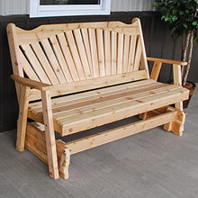 Furniture Barn USA Cedar 5' Fanback Glider, Unfinished