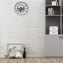 LIPJIA Wall Clock,Quartz Large Industrial Wind Gear Garden Clocks Outdoor Waterproof Iron Ornnts Outside Clock Outdoor Wall Clock
