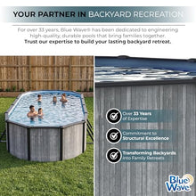 Blue Wave San Pedro 15x30-ft Oval 52-in Deep Hard Sided Steel Wall Above Ground Pool with 6-in Steel Top Seats, Dual-Speed Sand Filter System, Ladder, Skimmer & Liner – 9,900 Gallon Cap for Family Use
