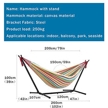 Stand Canvas Hammock Iron Frame Portable Assembly Hammock Beach Hammock 2 People Outdoor Hammock Belt Suitable for Outdoor Travel Style 3 (Style 4)