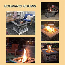 Campfire Patio Fire Pit,Large Outdoor Fire Pit,Portable Fire Pit,Table Brazier Garden,Square Fire Pit,Backyard Fire Pit,with Log Poker, Mesh Screen Lid 24.8In