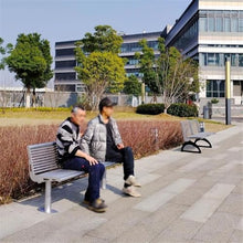 XRXwuf689 Outdoor Garden Bench Garden Outdoor Backrest Benche, Stainless Steel Seating, Patio Leisure Chair Park Bench(Medium)