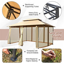Patiojoy 2-Tier 10'x13' Steel Gazebo Canopy Tent Shelter Patio Garden Outdoor Netting(E)