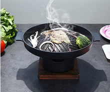 Portable Household Wooden Rack Stove Barbecue Grill for 2 for Indoor Outdoor Kitchen Tool
