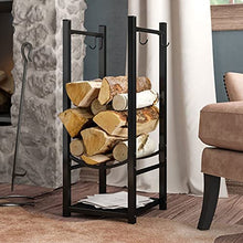DJVHSRI Firewood Rack Heavy-Duty Wrought Iron Log Storage Heavy-Duty Firewood Logs and Wood Holder Fireplace Accessory Holder Log Holder Log Rack,