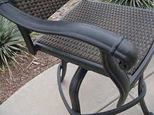 Santa Clara Outdoor Patio 10 Swivel Barstools 30" H Dark Bronze Cast Aluminum