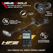 XP Deus II Gold High-Power FMF Metal Detector for Adults (5x9 HF2 Coil)