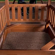 Backyard Discovery Liberty II Cedar Wood Playset Swing Set Brown