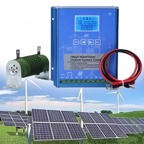 ,Blue,220V,4500W LCD Display Wind Solar Controller MPPT Charge Regulator