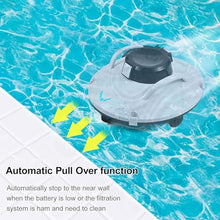 pealiritansemen Cordless Automatic Pool Cleaner, Pool Vacuum Lasts 180 Mins, LED Indicator, Strong Suction, with Dual Motors, Rechargeable Pool Floor Vacuum
