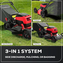 PowerSmart Electric Cordless Lawn Mower 17" 40V, 3-in-1 Brushless Push Lawn Mower, Lightweight, Foldable Handles